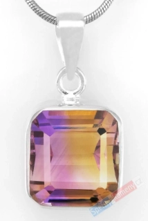 Unisex stříbrný přívěsek (Ag 925/1000) s broušeným ametrínem QAA, cca 17 x 15 mm, RARITA (AC1937P)