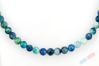 Unisex náhrdelník ze šatukitu, azuritu a brochantitu, kuličky cca 6 mm, RARITA (SHB7261S)