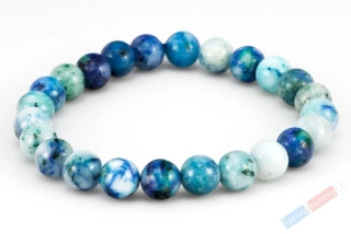 Pánský náramek ze šatukitu, azuritu a brochantitu, kuličky cca 9 mm, RARITA (SHB364NS)
