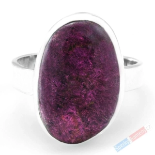 Stříbrný prsten (Ag 925/1000) s purpuritem QA, vel. kamene cca 21 x 15 mm, RARITA (PU1029R)