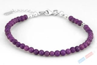 Náramek z phosphosideritu QA, stříbro Ag 925/1000, kuličky cca 4 mm, RARITA (FS5301NS)