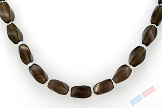 Náhrdelník z broušené záhnědy QA, stříbro Ag 925/1000, oválky cca 10 mm (ZA4520B)