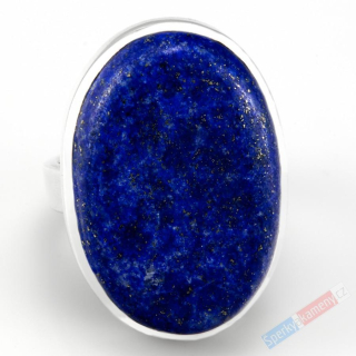 Velký stříbrný prsten (Ag 925/1000) s lapisem lazuli QA, vel. kamene cca 29 x 20 mm, "noční obloha II" (LL6055R)
