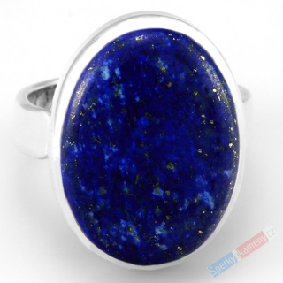 Stříbrný prsten (Ag 925/1000) s lapisem lazuli QA, vel. kamene cca 22 x 17 mm, "noční obloha IV" (LL7876R)