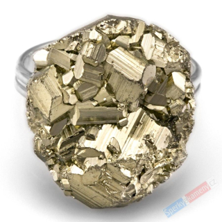 Prsten z pyritu QA, vel. kamene cca 20 x 18 mm (PY2092R)