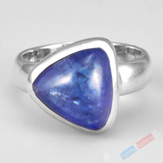 Stříbrný prsten (Ag 925/1000) s tanzanitem QA, vel. kamene cca 15 x 14 mm, nádherná barva, RARITA (TZ2541R)