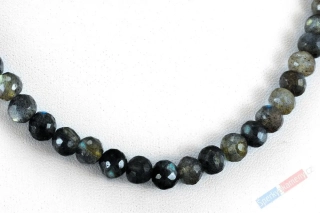 Náhrdelník z brouš. labradoritu QA, kuličky cca 7 mm (LR712B) 