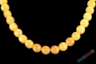 Náhrdelník ze žlutého kalcitu QA "sluníčko", kuličky cca 8 mm (KC240) 