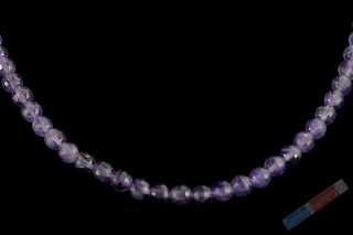 Náhrdelník z broušeného ametystu QA, kuličky cca 6 mm (AM390B)