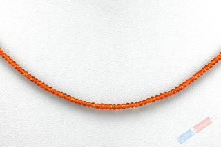 Náhrdelník z broušeného karneolu QA, kuličky cca 1 - 2 m (KA2420B)
