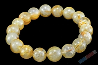 Náramek ze sagenitu, kuličky cca 10 mm, RARITA (KRS2420NS)