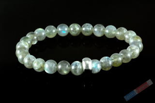 Náramek z labradorituQA, kuličky cca 10 mm (LB3267NS)